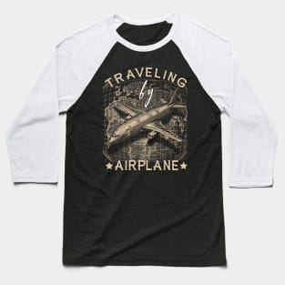 Traveling by Airplane Baseball T-Shirt